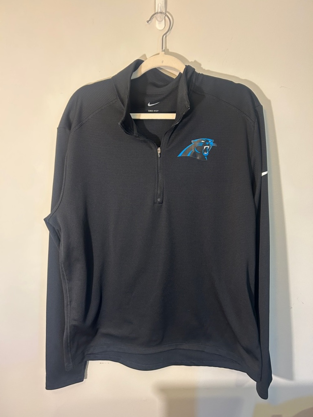 Nike Black Pullover with Blue Panthers Logo